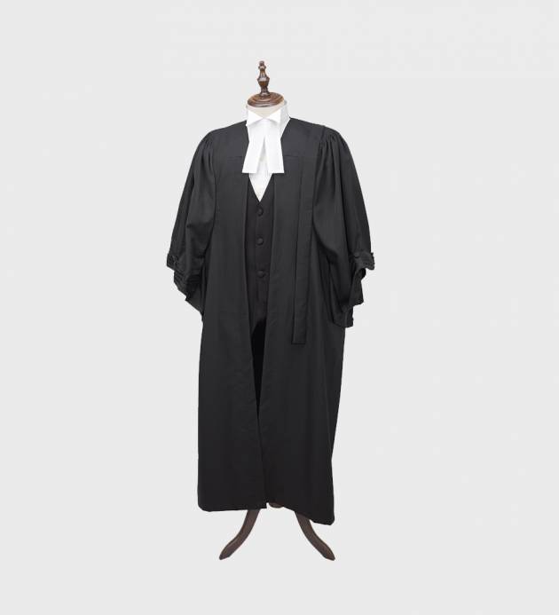 Barristers Wig and Gown with acessories